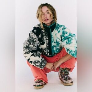 Free People Movement Hit The Slopes Printed Fleece Jacket